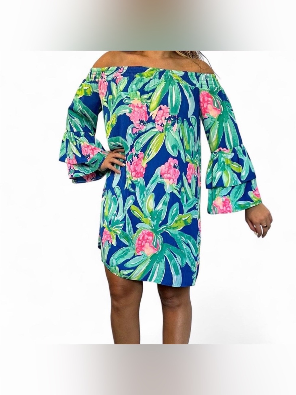 Lilly Pulitzer Tobyn off the shoulder tunic dress XXS